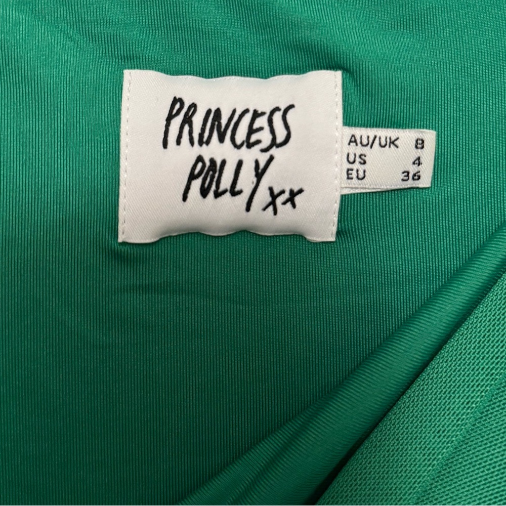 Princess Polly Vibrant Green Long Sleeve Mini Dress - Picture 2 of 3